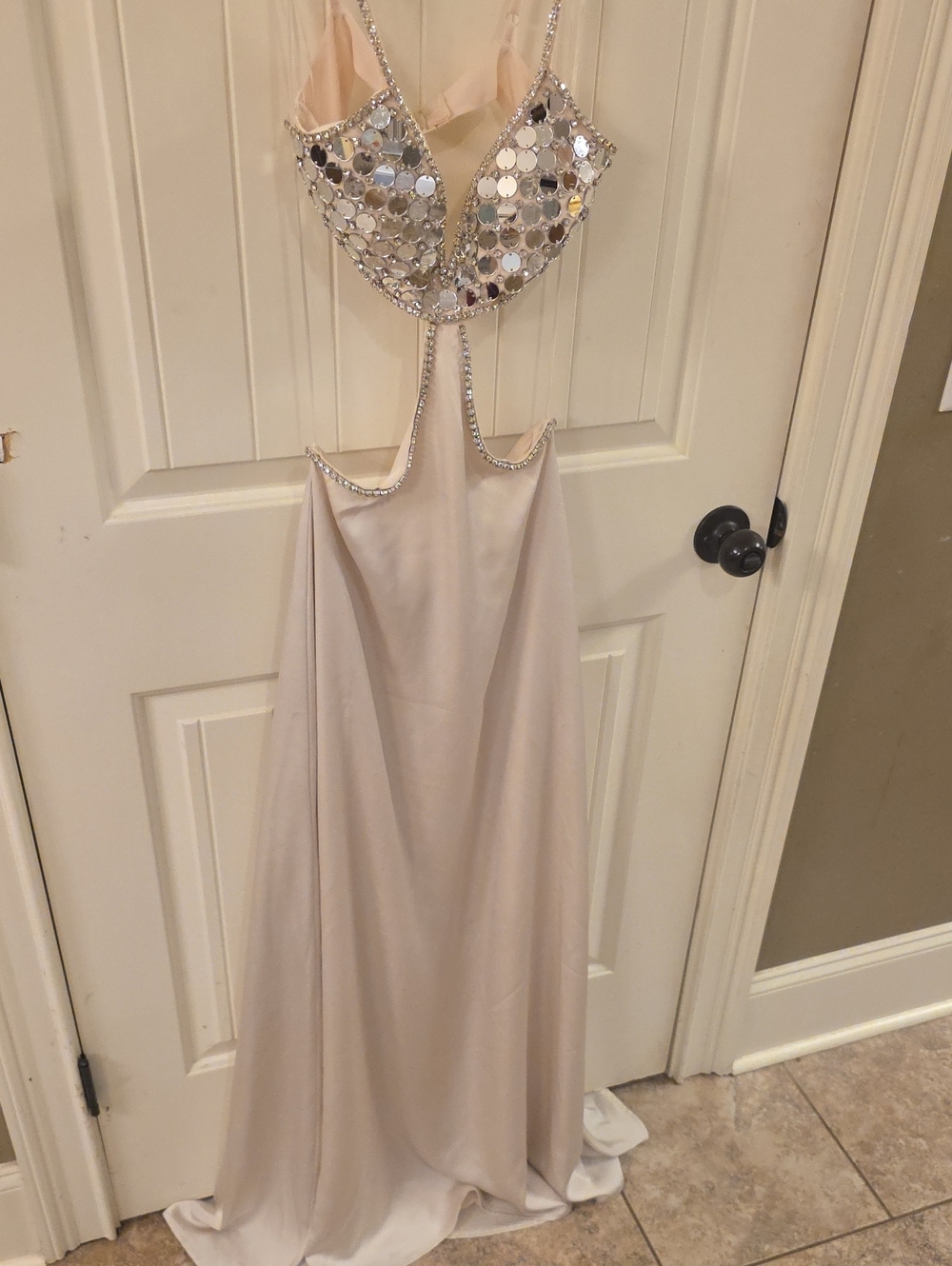 Windsor Blush Mirror-Embellished Prom Gown